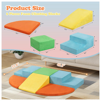 JY QAQA 6Pc Soft Building Block Set, Indoor Climbing Toys for Toddlers(Used) - VMInnovations