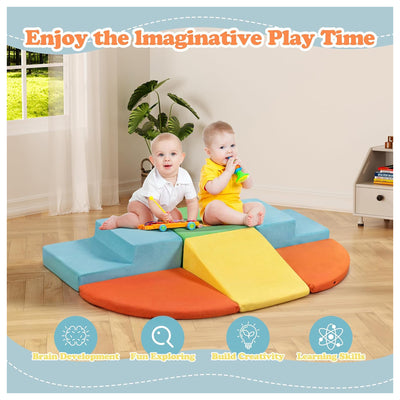 JY QAQA 6Pc Soft Building Block Set, Indoor Climbing Toys for Toddlers(Used) - VMInnovations