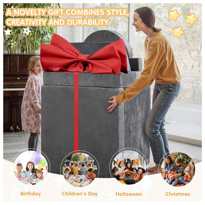 JY QAQA 18Pc Kids Play Couch, Sectional Sofa w/Convertible Design(Open Box) - VMInnovations