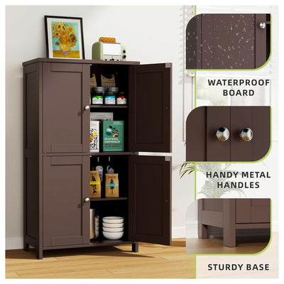 Vongrasig Storage Cabinet, Bathroom Storage Unit, Reddish Brown (For Parts)