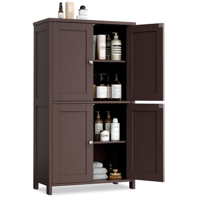 Vongrasig Storage Cabinet, Bathroom Storage Unit, Reddish Brown (For Parts)