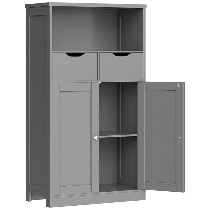 Vongrasig Bathroom Storage Cabinet, Freestanding Pantry Cabinet, Grey(Open Box) - VMInnovations