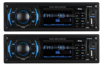 2) NEW BOSS 612UA MP3/USB SD In Dash Car Audio AUX Receiver Headunit Players