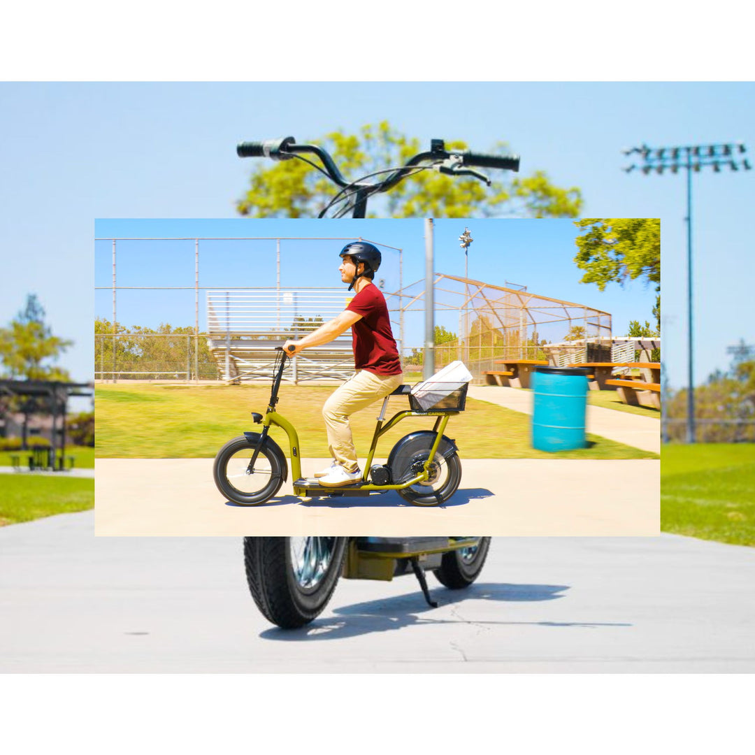 Razor EcoSmart Cargo Electric Utility Scooter for Adults, 1000-Watt Motor, Green