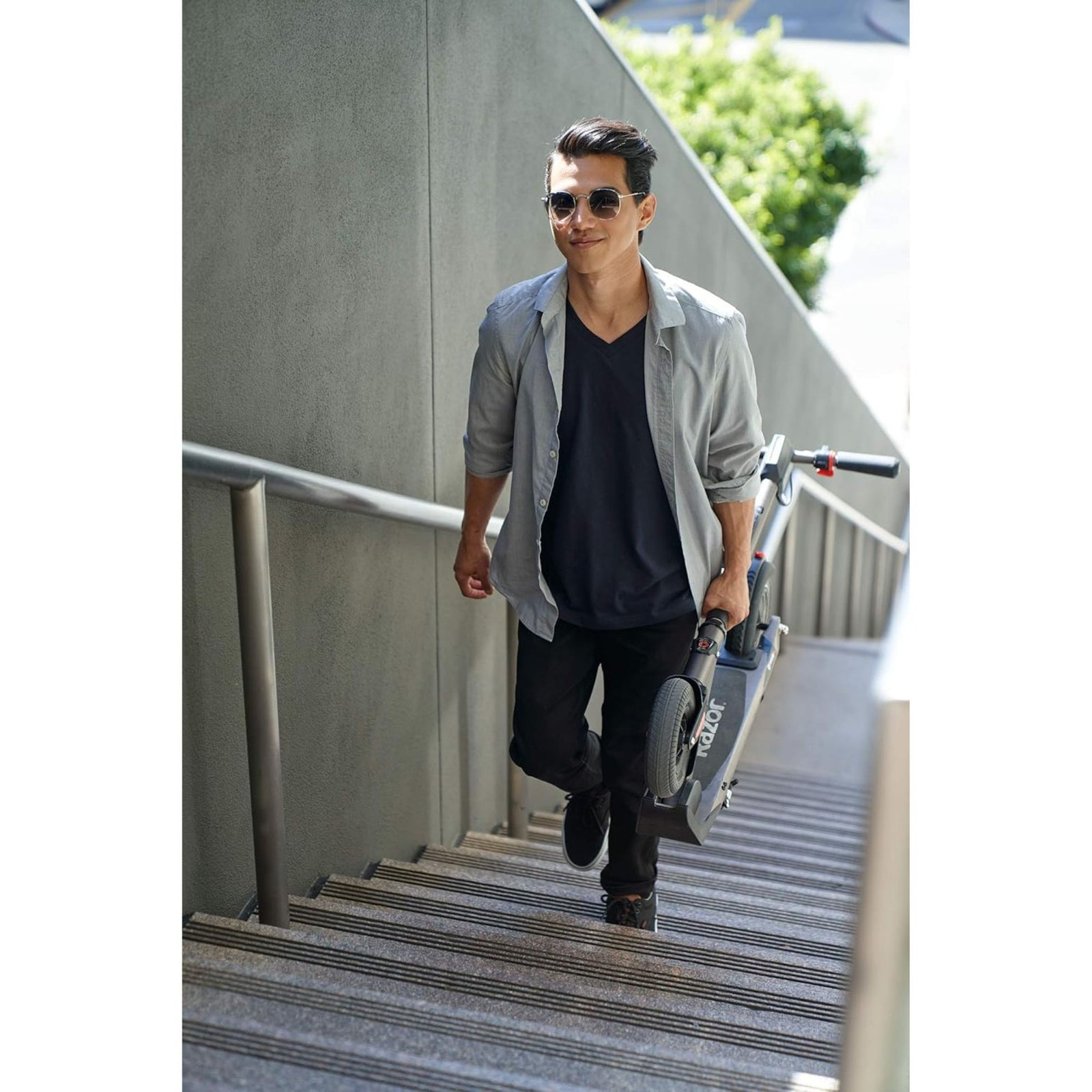 Razor E Prime III Electric Scooter, 8" Front Tire, LED Lights (Open Box) - VMInnovations