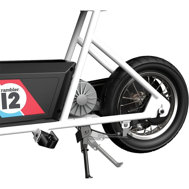 Razor Rambler 12 Electric Retro Minibike w/ 250W Motor & 24V Battery, White