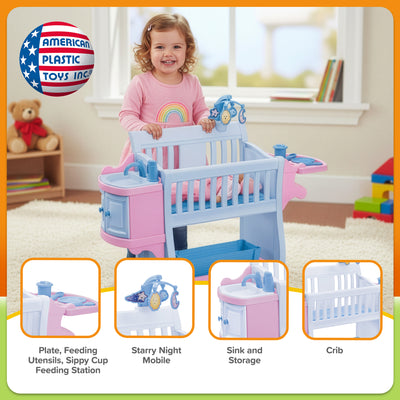 American Plastic Toys Kids My Very Own Nursery Baby Doll Playset(Open Box) - VMInnovations