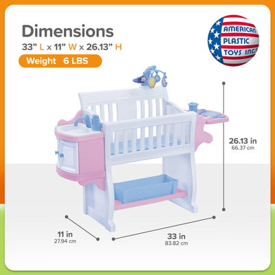 American Plastic Toys Kids My Very Own Nursery Baby Doll Playset(Open Box) - VMInnovations