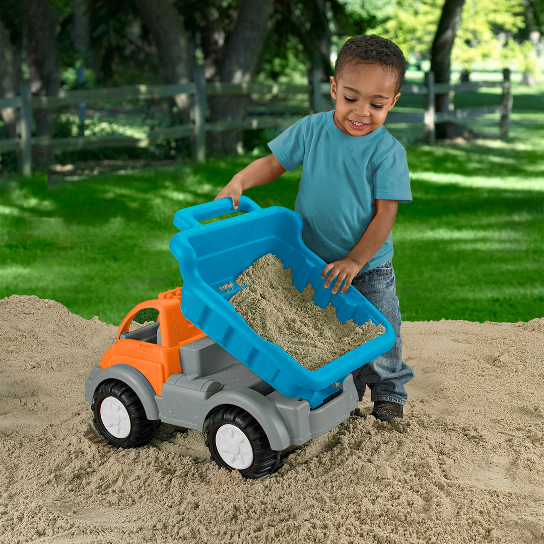 American Plastic Toys Dump Truck, Large Bed for Sand, Dirt or Toys (Open Box)