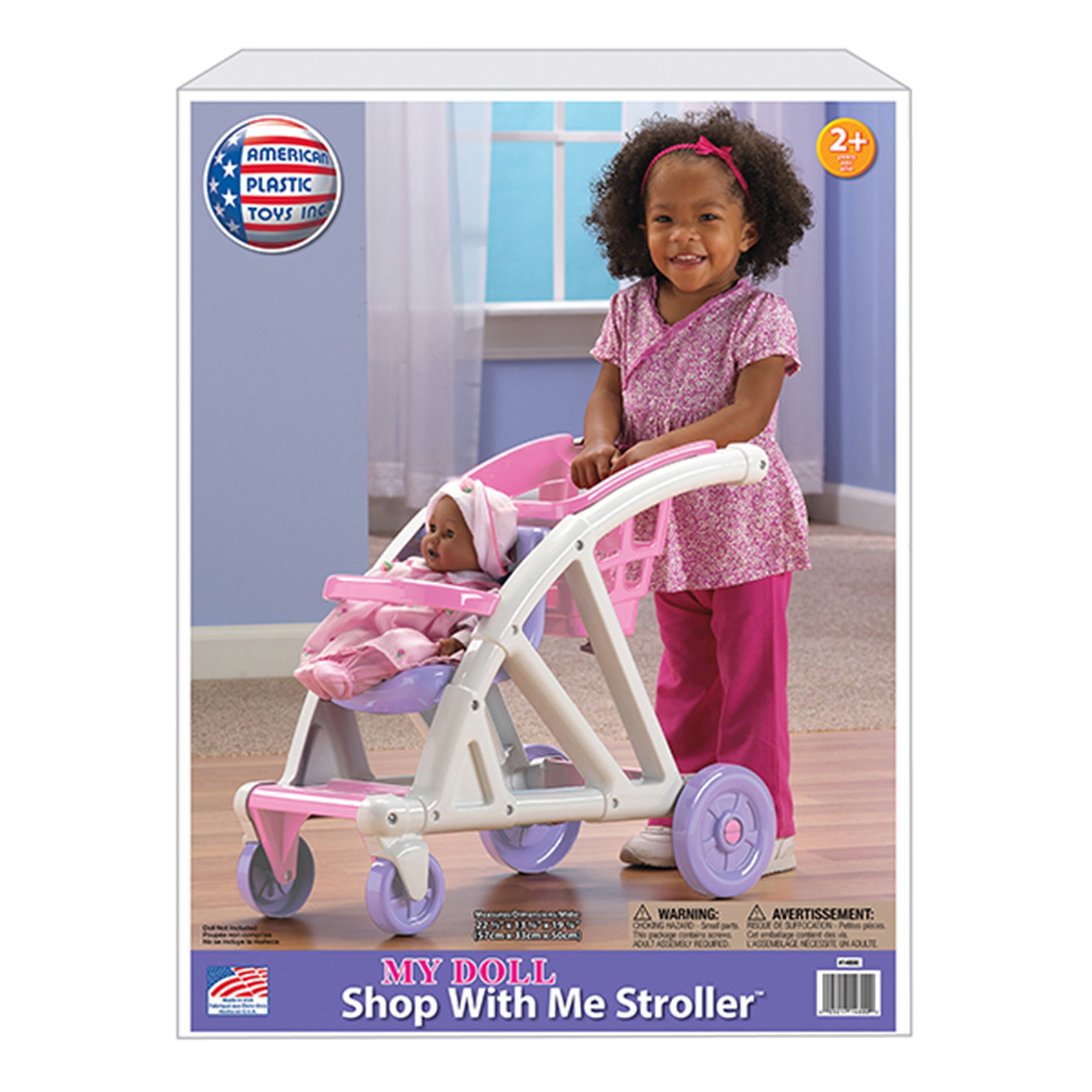 American Plastic Toys Shop w/Me Stroller for Toddler & Kids Ages 2+ (Open Box) - VMInnovations