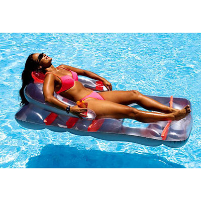2 New Swimline 9041 Swimming Pool Inflatable Deluxe Lounge Chairs w/Back Support