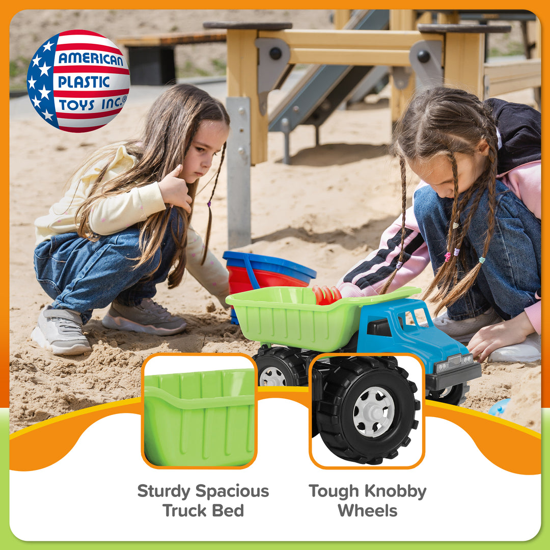 American Plastic Toys 16 Inch Pick-Up Truck, Large Bed for Sand, Dirt or Toys