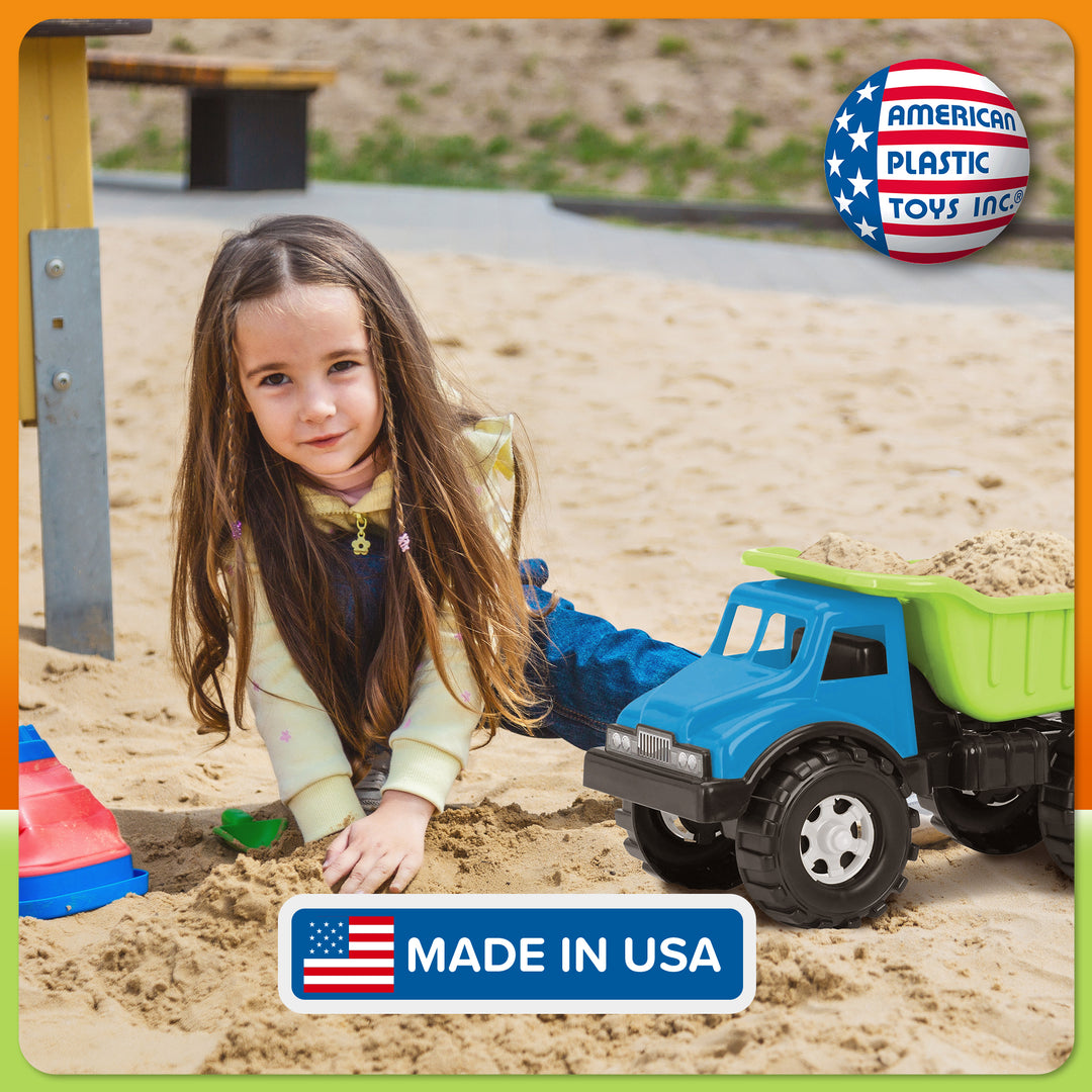 American Plastic Toys 16 Inch Pick-Up Truck, Large Bed for Sand, Dirt or Toys