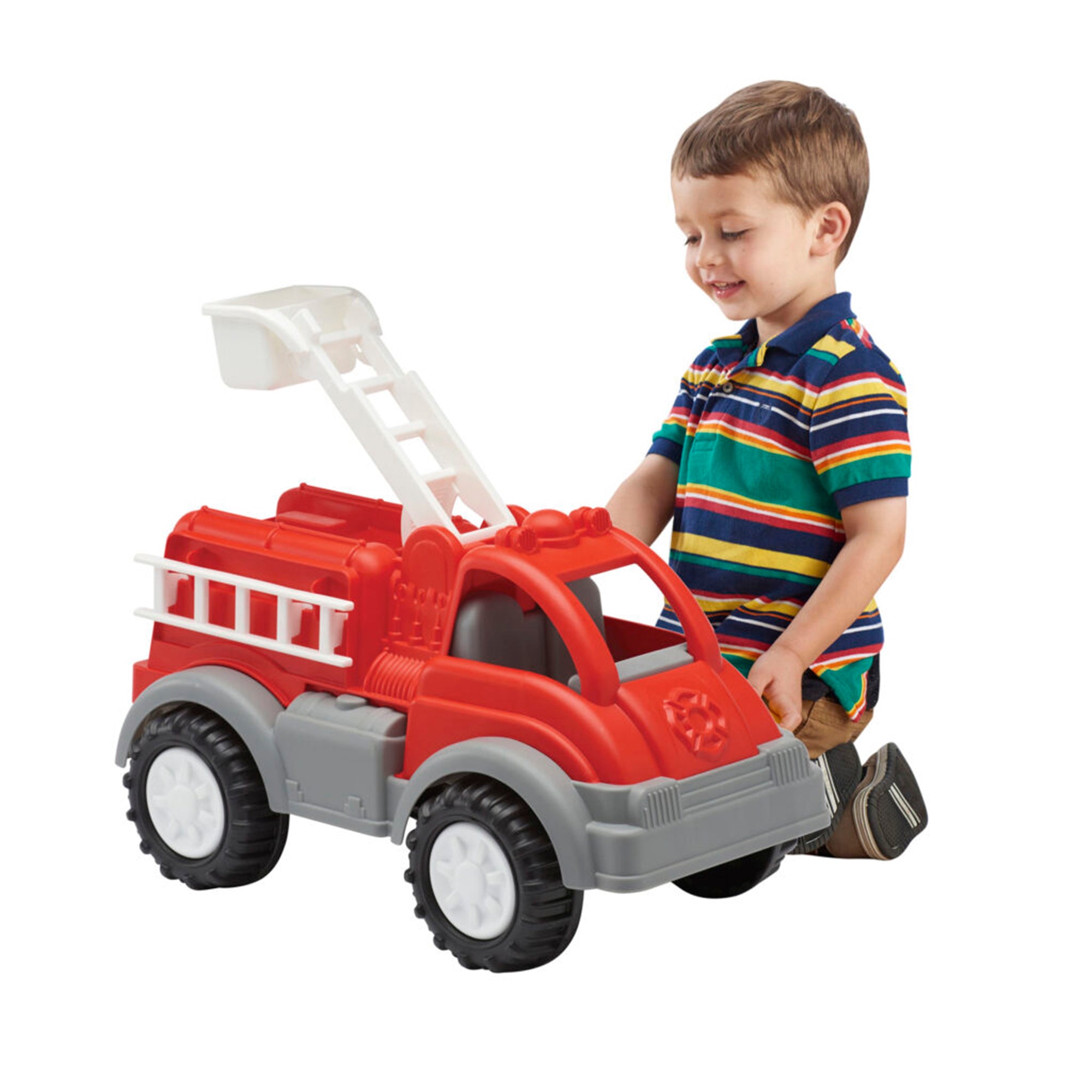 American Plastic Toys Gigantic Fire Truck, Ladder & Extendable Bucket (Used) - VMInnovations