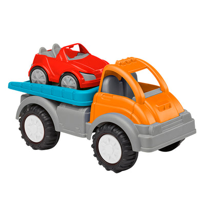 American Plastic Toys Gigantic Car Hauler Truck for Toddlers with Tilting Bed - VMInnovations