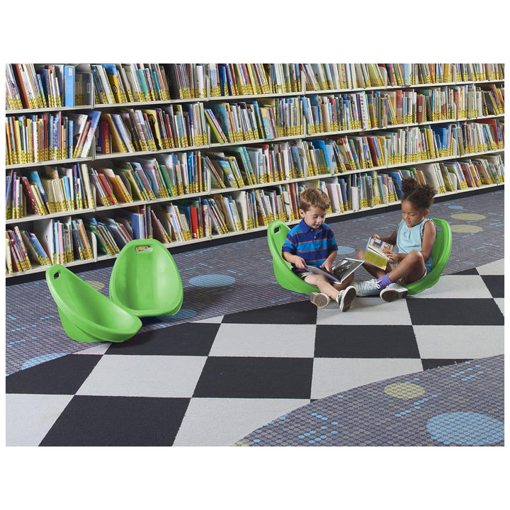American Plastic Toys 4 Pack Scoop Rocker, Durable Egg-Shaped Kids Chair, Green