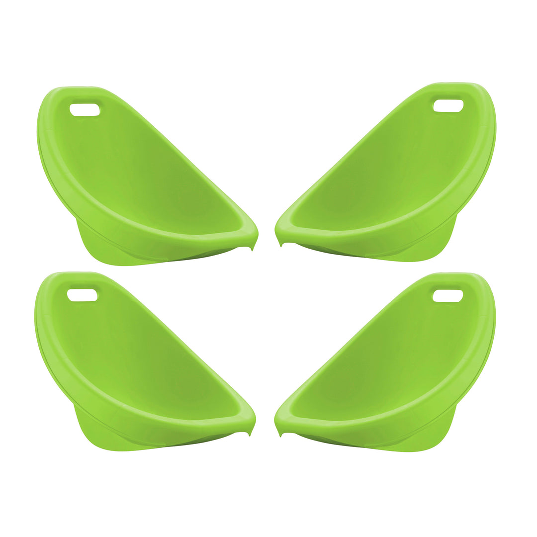 American Plastic Toys 4 Pack Scoop Rocker, Durable Egg-Shaped Kids Chair, Green