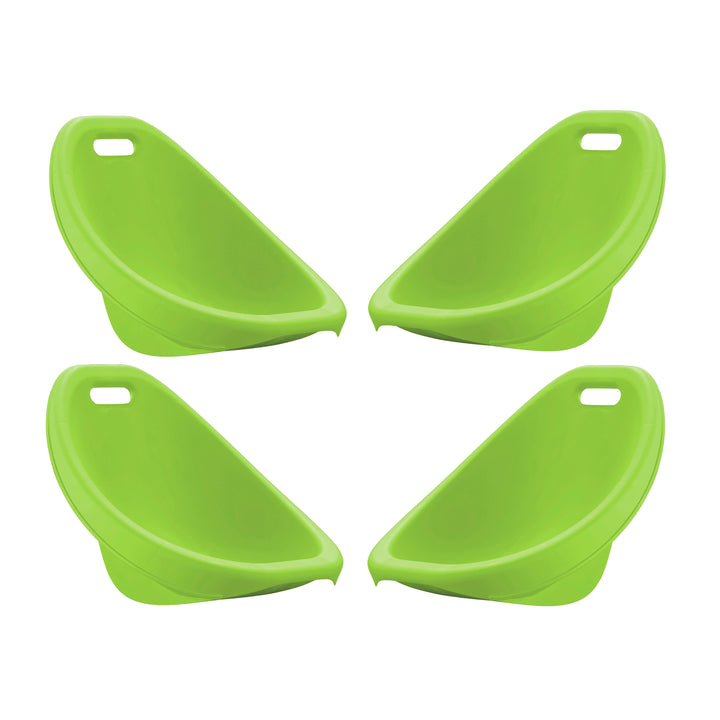 American Plastic Toys 4 Pack Scoop Rocker, Durable Egg-Shaped Kids Chair, Green