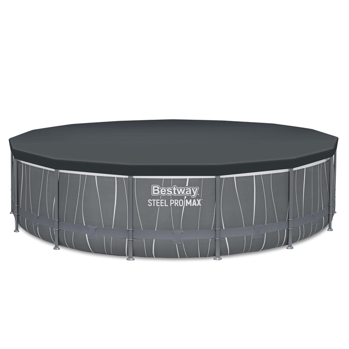 Bestway Steel Pro MAX 15'x48" Metal Frame Above Ground Pool Set & LED Light - VMInnovations