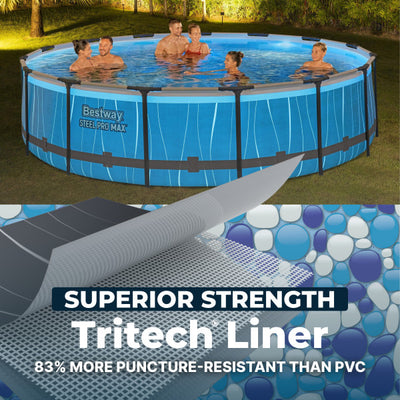 Bestway Steel Pro MAX 15'x42" Metal Frame Above Ground Pool Set (Open Box) - VMInnovations