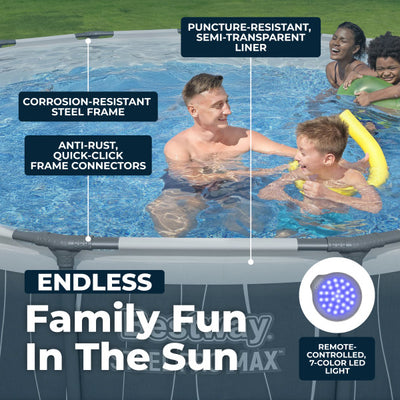 Bestway Steel Pro MAX 15'x42" Metal Frame Above Ground Pool Set (Open Box) - VMInnovations