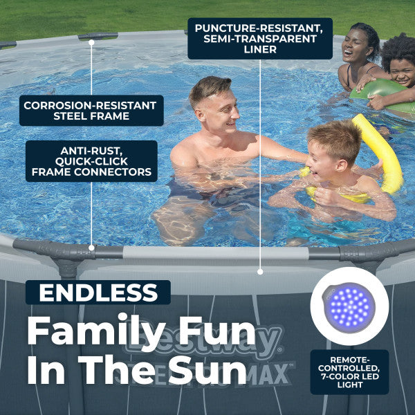Bestway Steel Pro MAX 15'x42" Metal Frame Above Ground Pool Set (Open Box) - VMInnovations