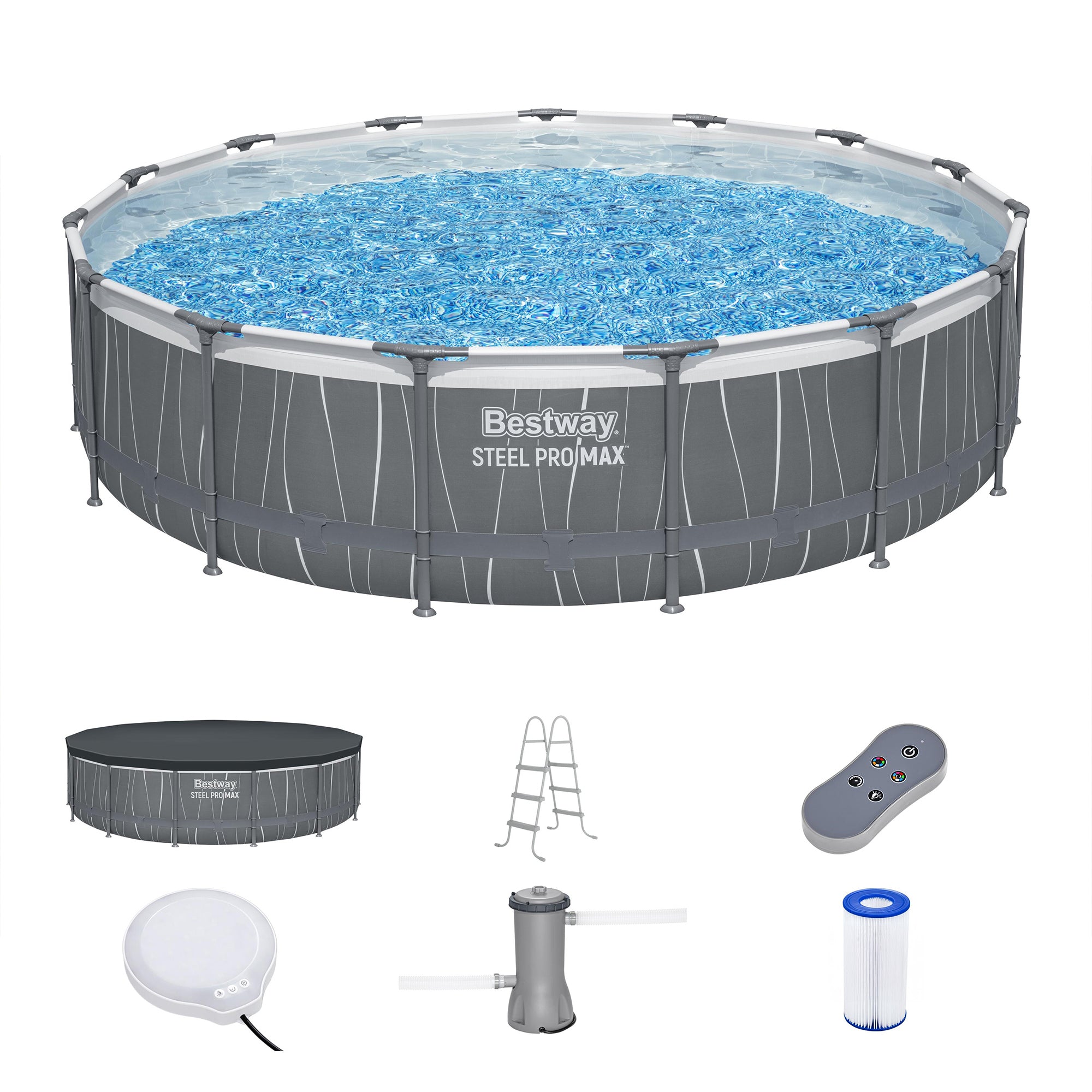 Bestway Steel Pro MAX 15'x42" Metal Frame Above Ground Pool Set (Open Box)