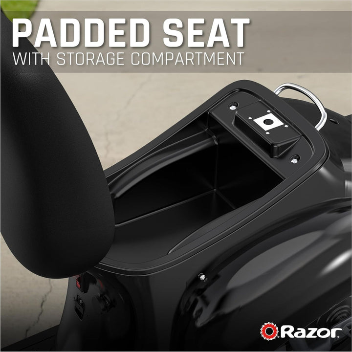 Razor Pocket Mod Onyx Miniature Euro-Style Electric Scooter for Ages 8+, Black