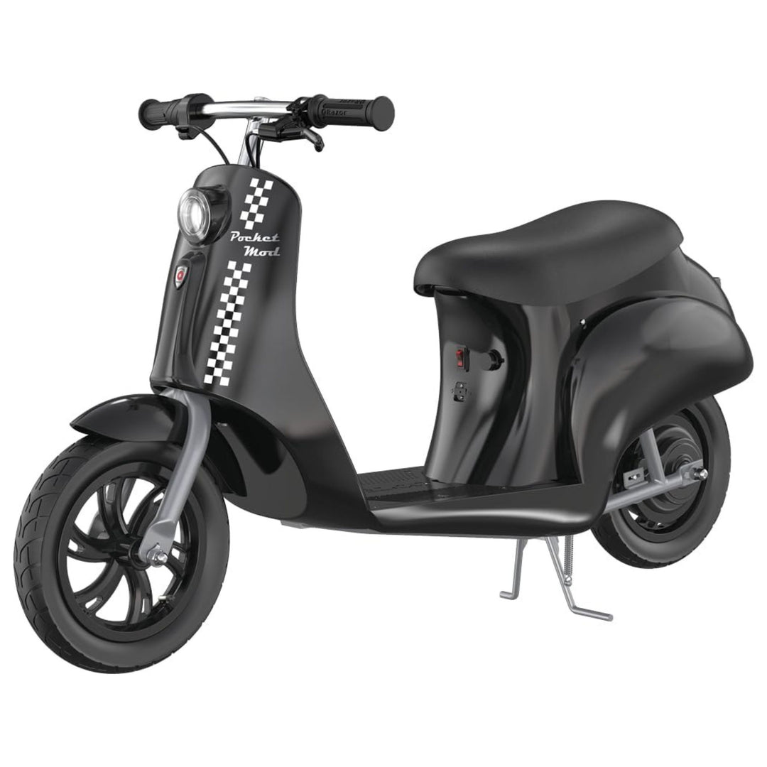 Razor Pocket Mod Onyx Miniature Euro-Style Electric Scooter for Ages 8+, Black