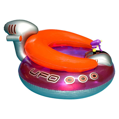 Swimline Swimming Pool UFO Squirter Toy Inflatable Lounge Chair Float (Open Box) - VMInnovations