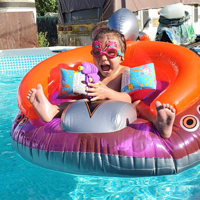 Swimline Swimming Pool UFO Squirter Toy Inflatable Lounge Chair Float (Open Box) - VMInnovations