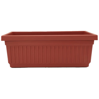 The HC Companies 18-Inch Venetian Window Planter Box with Drain Plug, Clay - VMInnovations