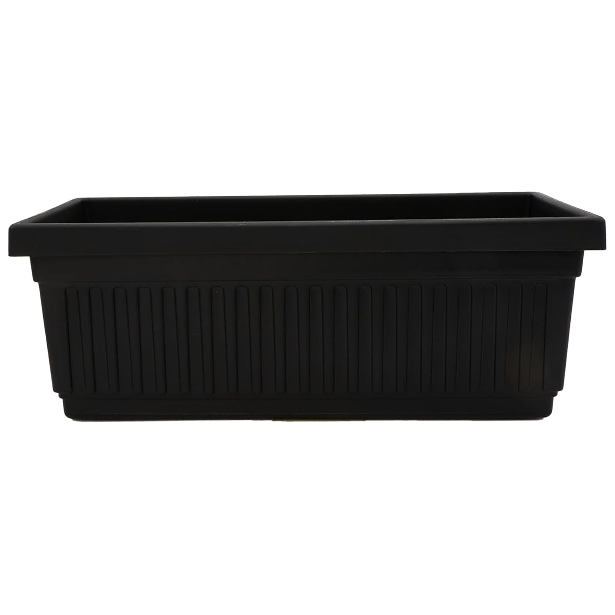 The HC Companies 18-Inch Venetian Window Planter Box with Drain Plug, Black - VMInnovations