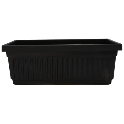 The HC Companies 18-Inch Venetian Window Planter Box with Drain Plug, Black - VMInnovations