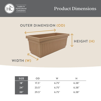 The HC Companies 24" Venetian Window Planter Box with Drain Plug, White (Used) - VMInnovations