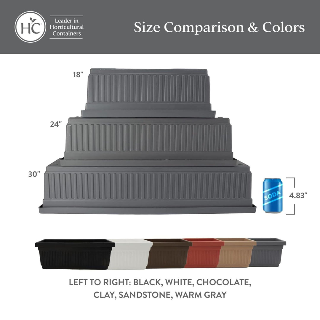 The HC Companies 24-Inch Venetian Window Planter Box with Drain Plug, White - VMInnovations