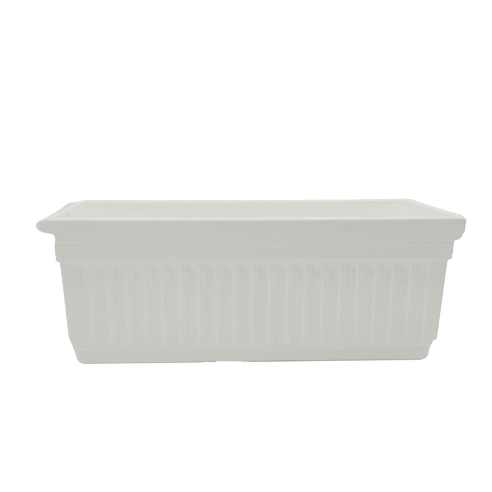 The HC Companies 24-Inch Venetian Window Planter Box with Drain Plug, White - VMInnovations