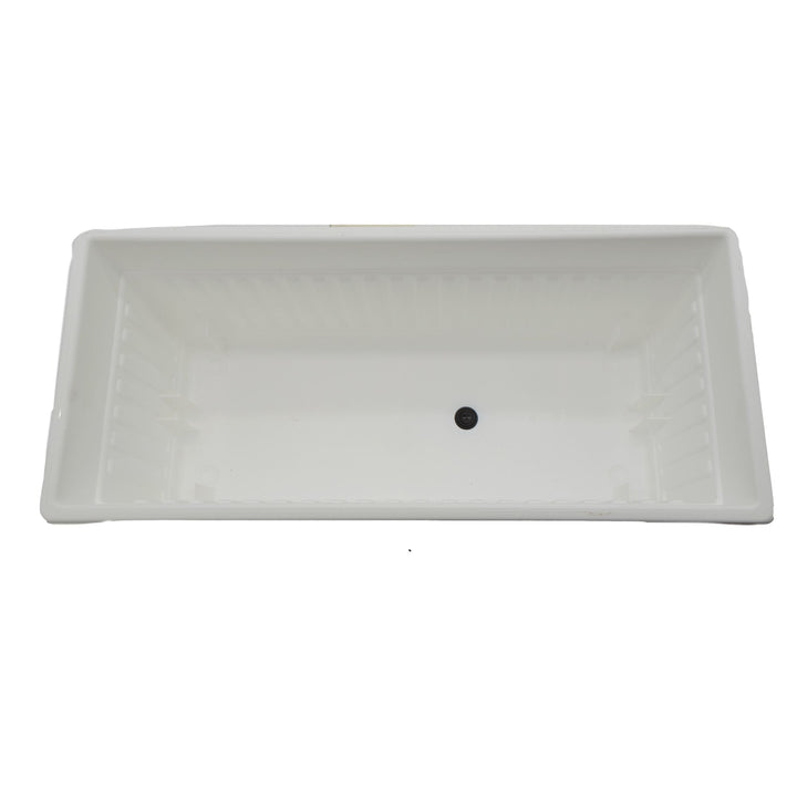 The HC Companies 30-Inch Venetian Window Planter Box with Drain Plug, White - VMInnovations