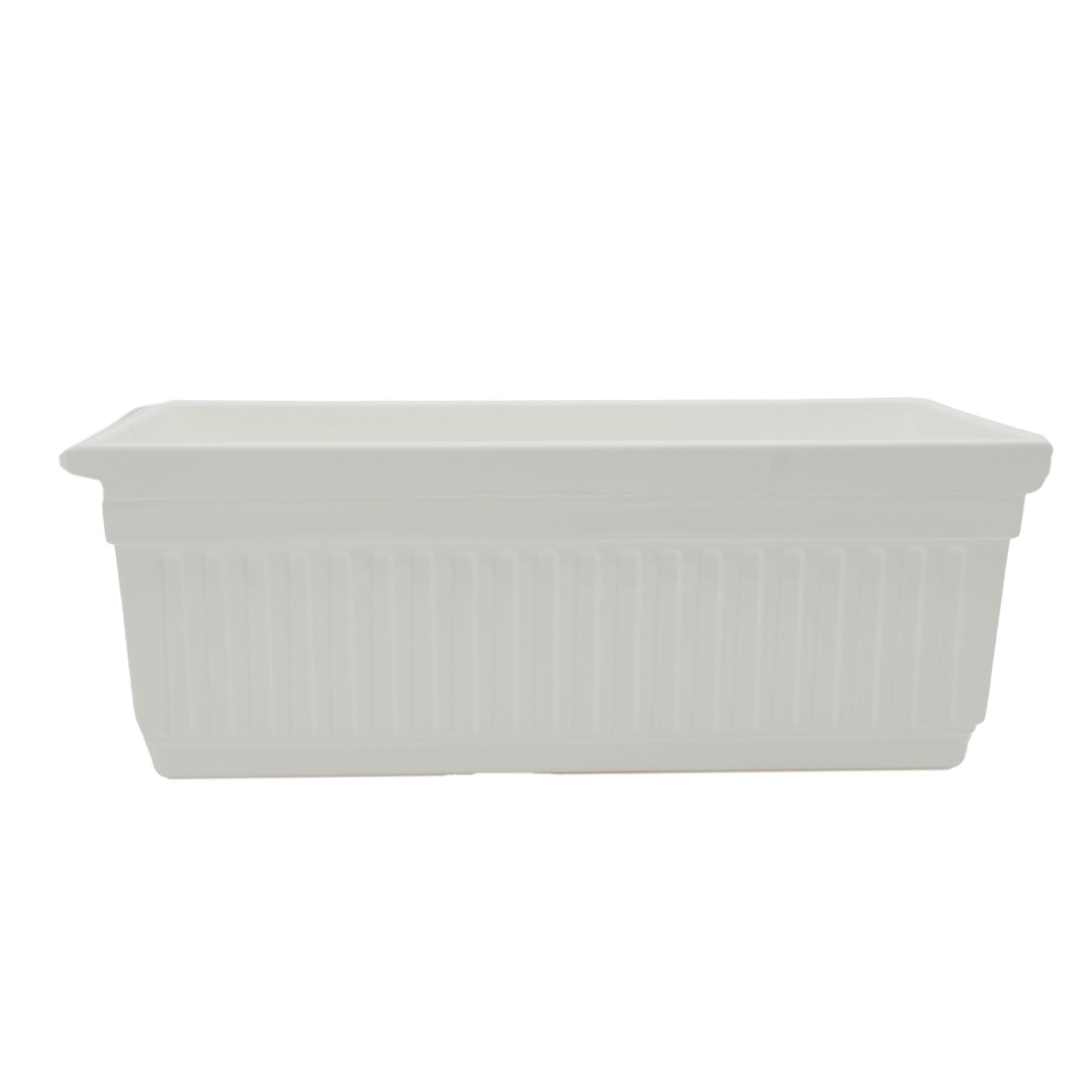 The HC Companies 30-Inch Venetian Window Planter Box with Drain Plug, White - VMInnovations