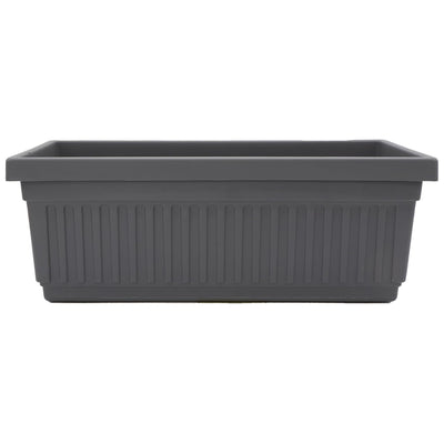 The HC Companies 30-Inch Venetian Window Planter Box with Drain Plug, Warm Gray - VMInnovations