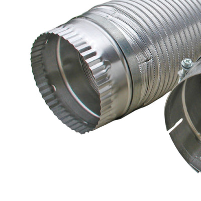 Builder's Best 4" x 6' Snap-Lock Semi-Rigid Pipe with Male and Female Fittings - VMInnovations