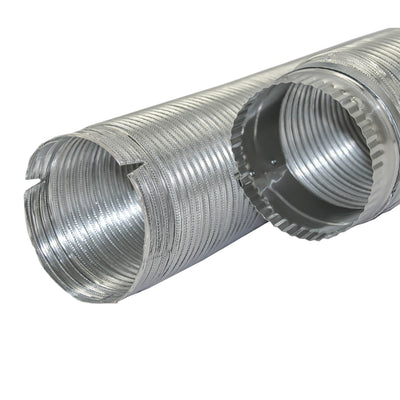Builder's Best 4" x 6' Snap-Lock Semi-Rigid Pipe with Male and Female Fittings - VMInnovations