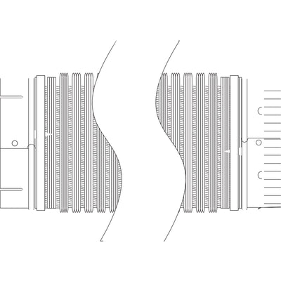 Builder's Best 4" x 6' Snap-Lock Semi-Rigid Pipe with Male and Female Fittings - VMInnovations