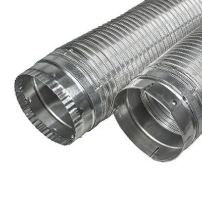 Builder's Best 4" x 6' Snap-Lock Semi-Rigid Pipe with Male and Female Fittings - VMInnovations