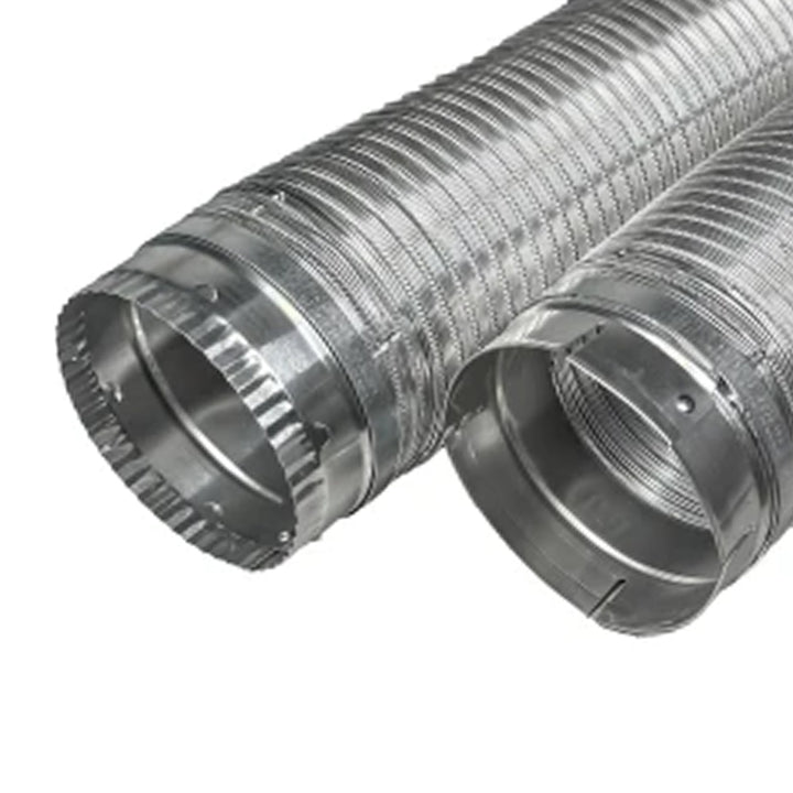 Builder's Best 4" x 6' Snap-Lock Semi-Rigid Pipe with Male and Female Fittings