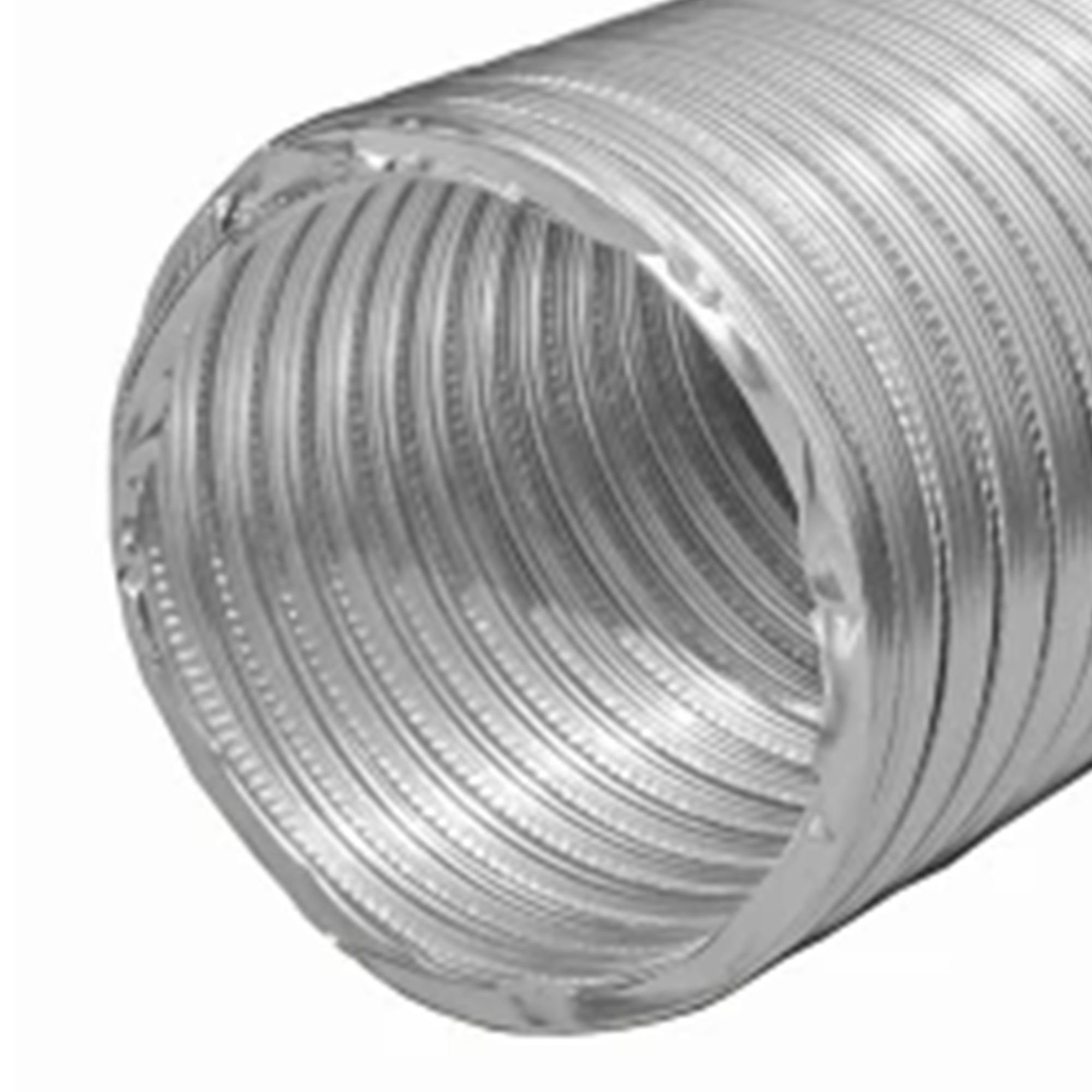 Builder’s Best V220 Semi-Rigid Aluminum Dryer Vent Duct with 2 Clamps, 4" x 8' - VMInnovations