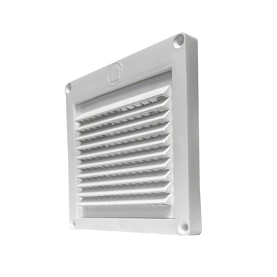 Builder’s Best PFL344 Plastic Fixed Louver Mini Hood Vent with 1/4-Inch Grid - VMInnovations