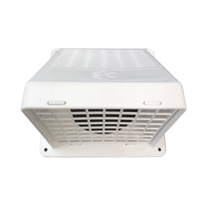 Builder's Best PWM622 4" Plastic Exhaust Vent Hood with Snap-In 1/2" Grid, White