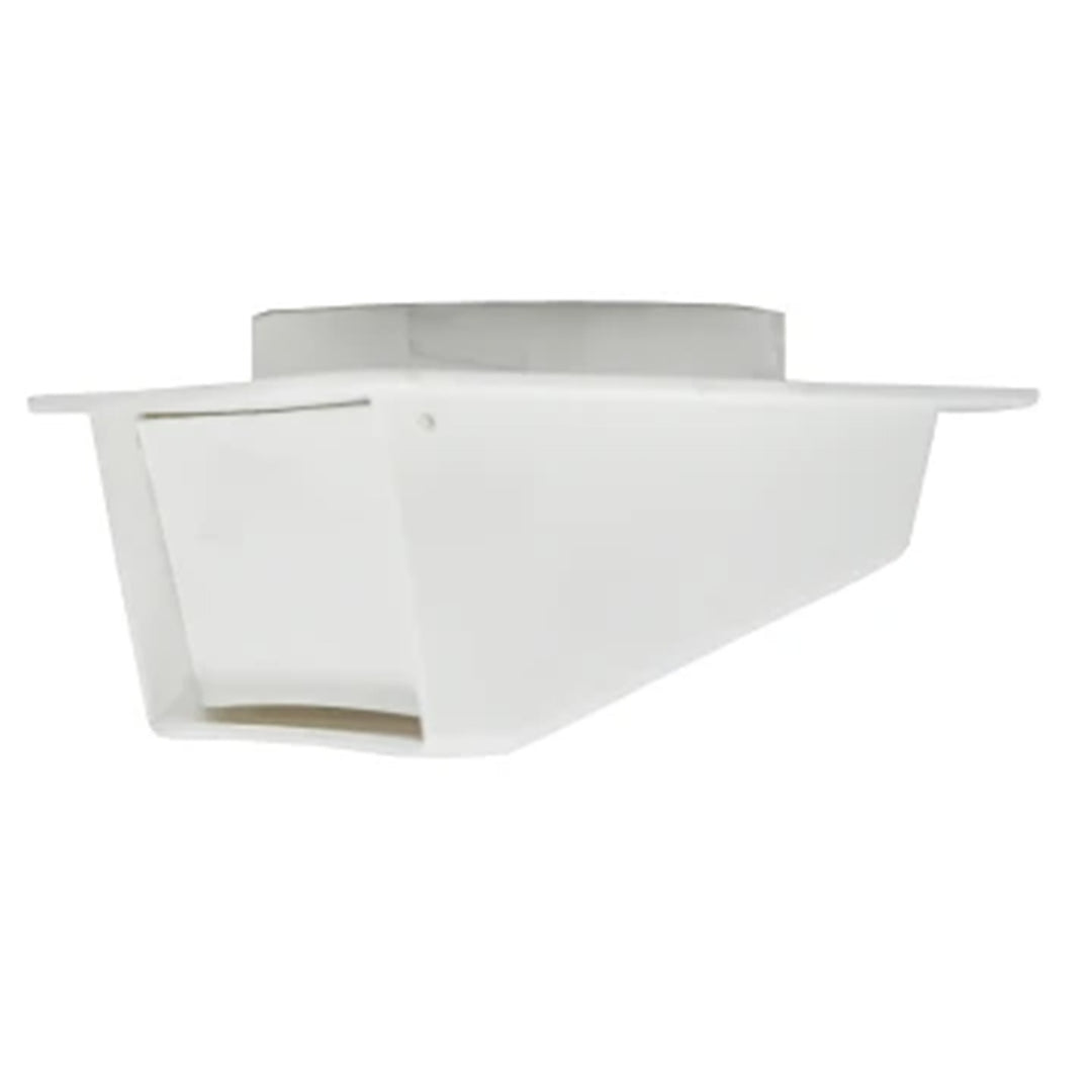 Builder's Best 3" Eave Exhaust Vent for Clothes Dryers or Bathroom Fans, White