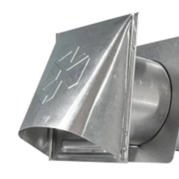 Builder's Best 4" Aluminum Standard Mouth Wall Vent Hood with 11.5" Tail Flapper